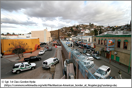 Streng bewacht: die Grenze zwischen den USA und Mexiko läuft durch die Stadt Nogales