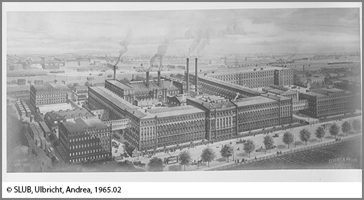 Eine Nähmaschinenfabrik in Dresden