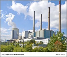 Ein Kraftwerk erzeugt elektrischen Strom