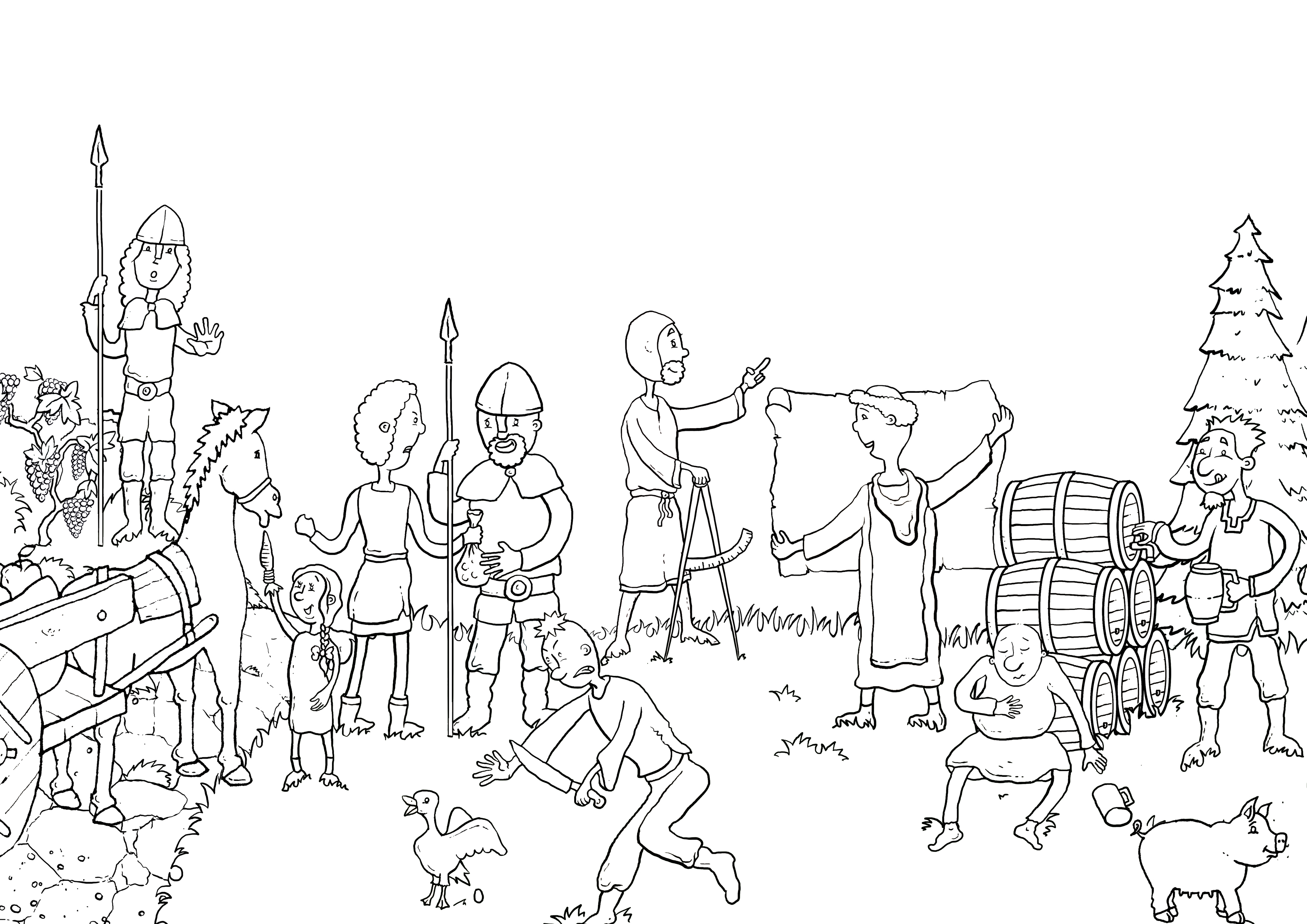 Ausmalbild Burgruine